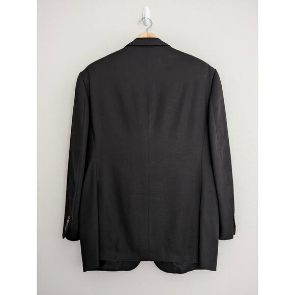 Men’s Loro Piana Fabric Linen Suit Blazer Jacket Dark Gray Size 42R 3 Button - Picture 2 of 8